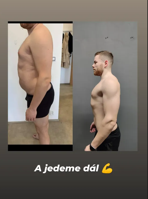 Pavlova proměna přibližně po sedmi měsících, pohled z boku